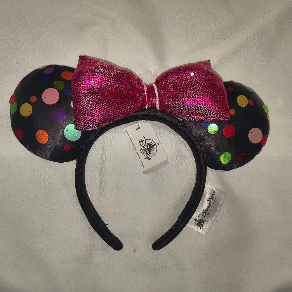 Disney Parks Rock The Dots Pink Sequin Bow